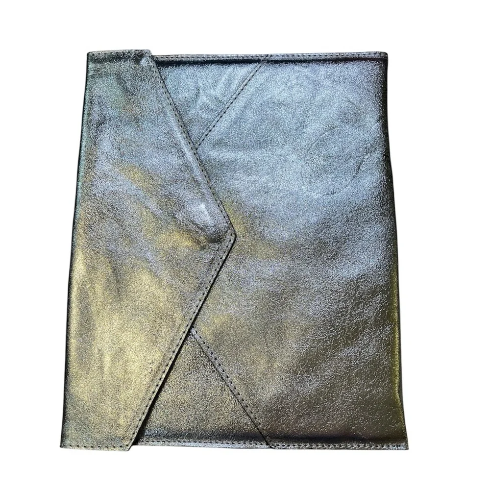 ASOS Silver + Gold Metalic Envelope iPad Tablet Kindle Pouch Bag - New -